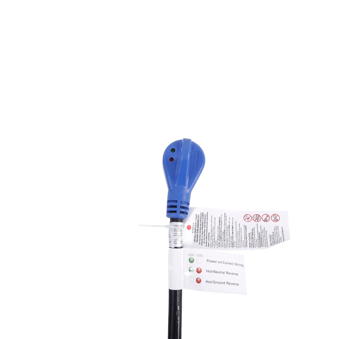 25ft/50FT extension cord. 30 AMP.125 volts. ETL Approved. blue