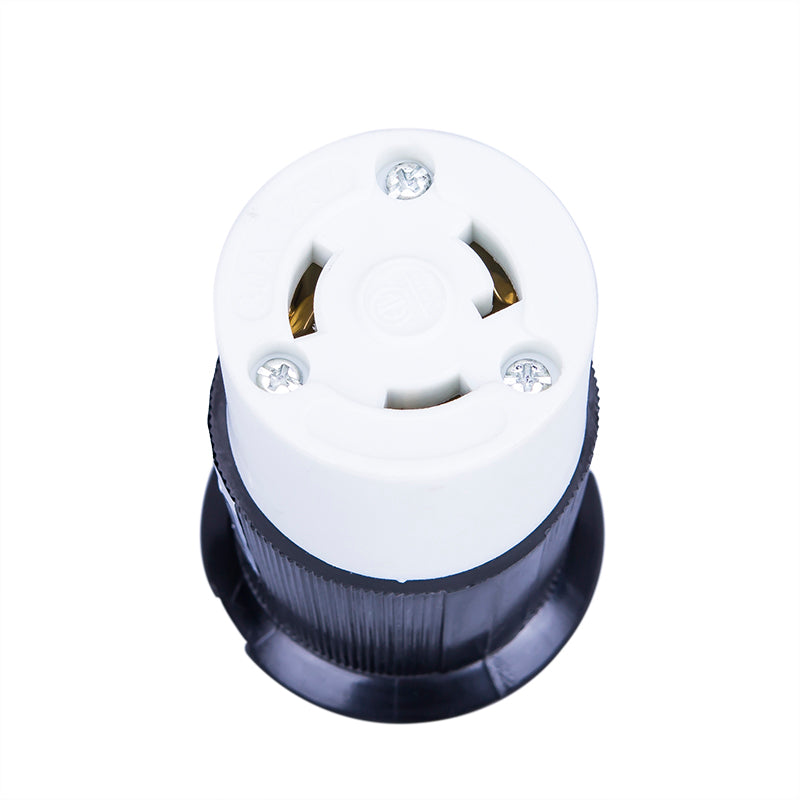 30A RV inlet Black with Light+30A locking female connector+30A cover with ring (RV060BL+061+062set)