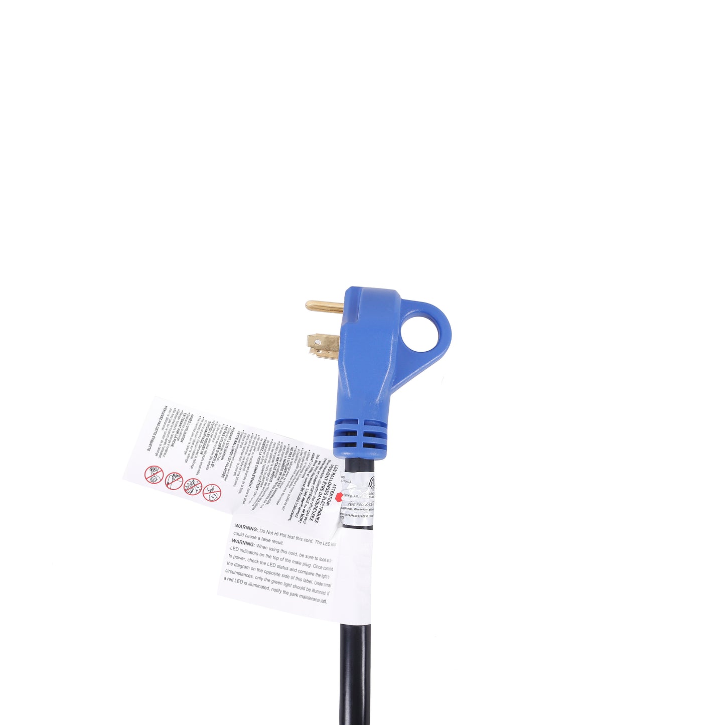 25ft/50FT extension cord. 30 AMP.125 volts. ETL Approved. blue