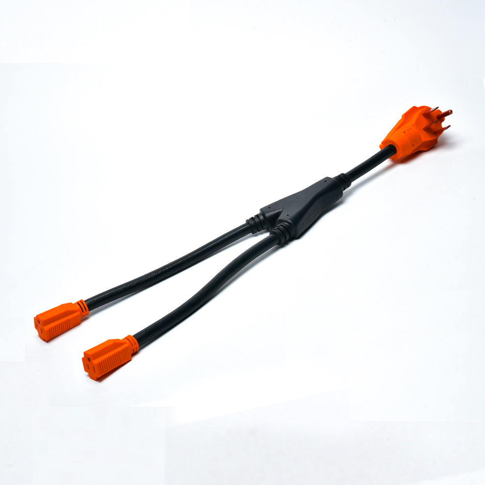 50 Amp Male To 2 15 Amp Female Y Adapter Plug TrekPower EX Y50152L 50-amp-male-to-2-15-amp-female-y-adapter-plug-trekpower-ex-y50152l
