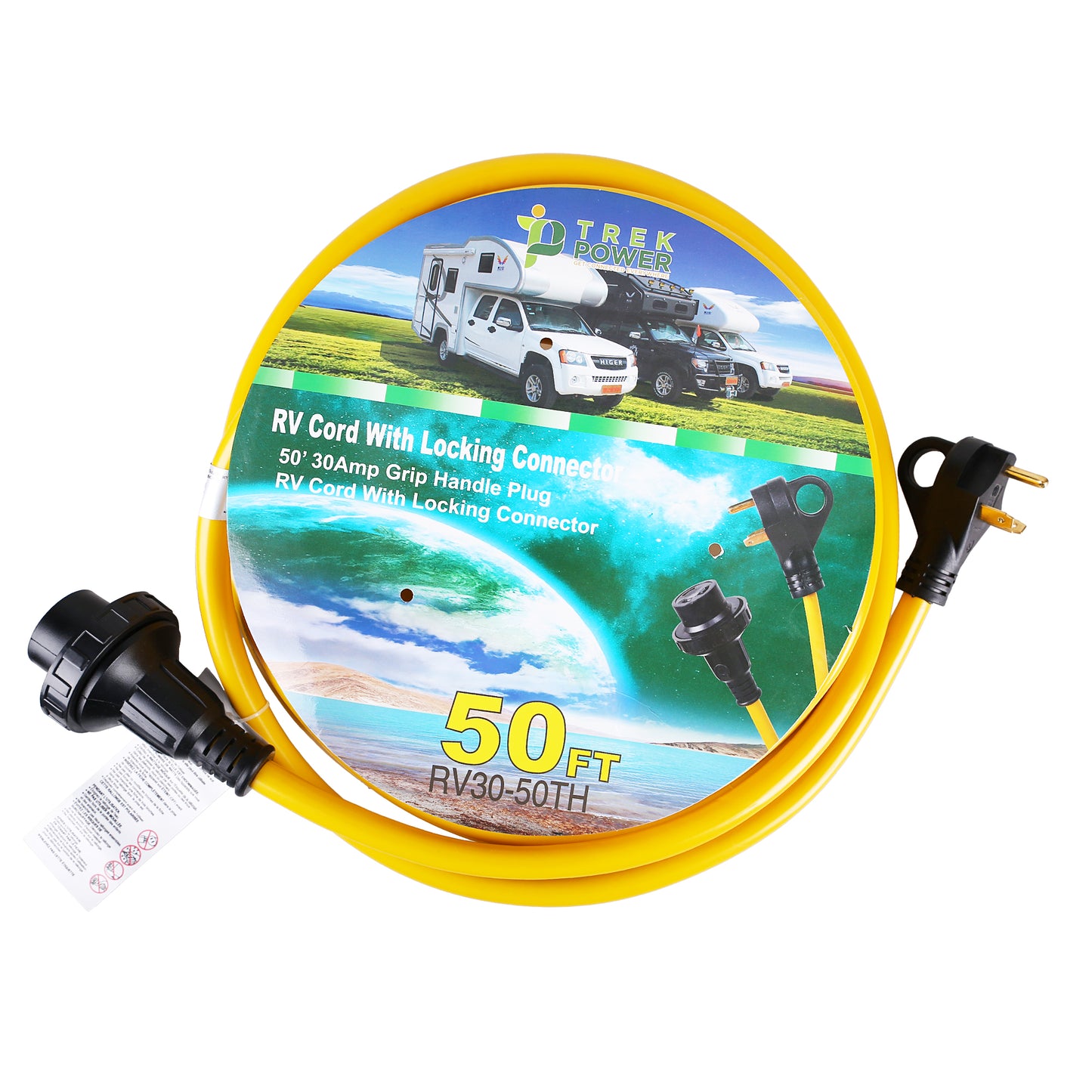 50 ft 30 Amp RV Cord Twist Lock Trekpower
