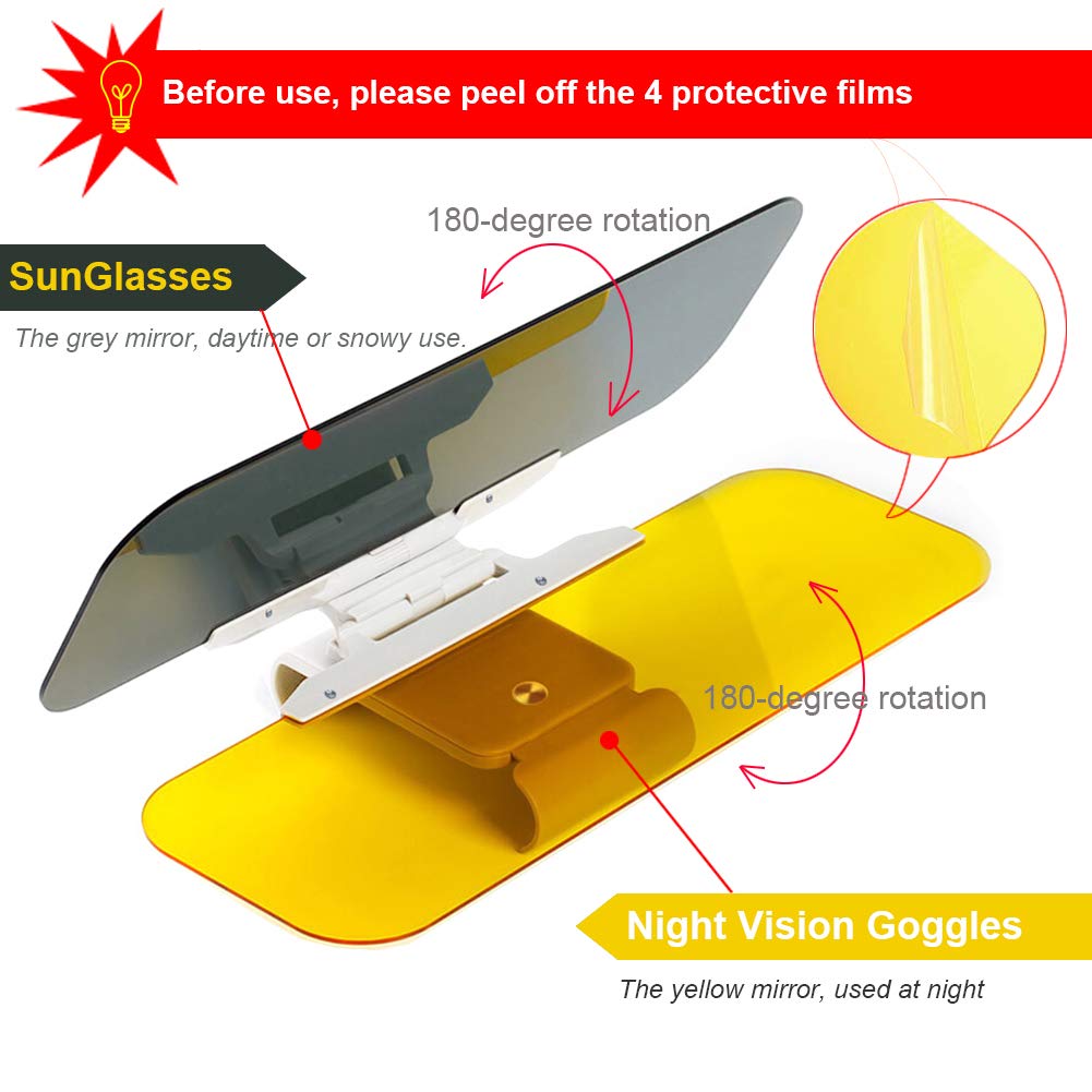 Cheap Anti Sun Glare Sun Visor for Car, Prevent Glare,Sun Visor Extender UV  Goggles for Cars, Car