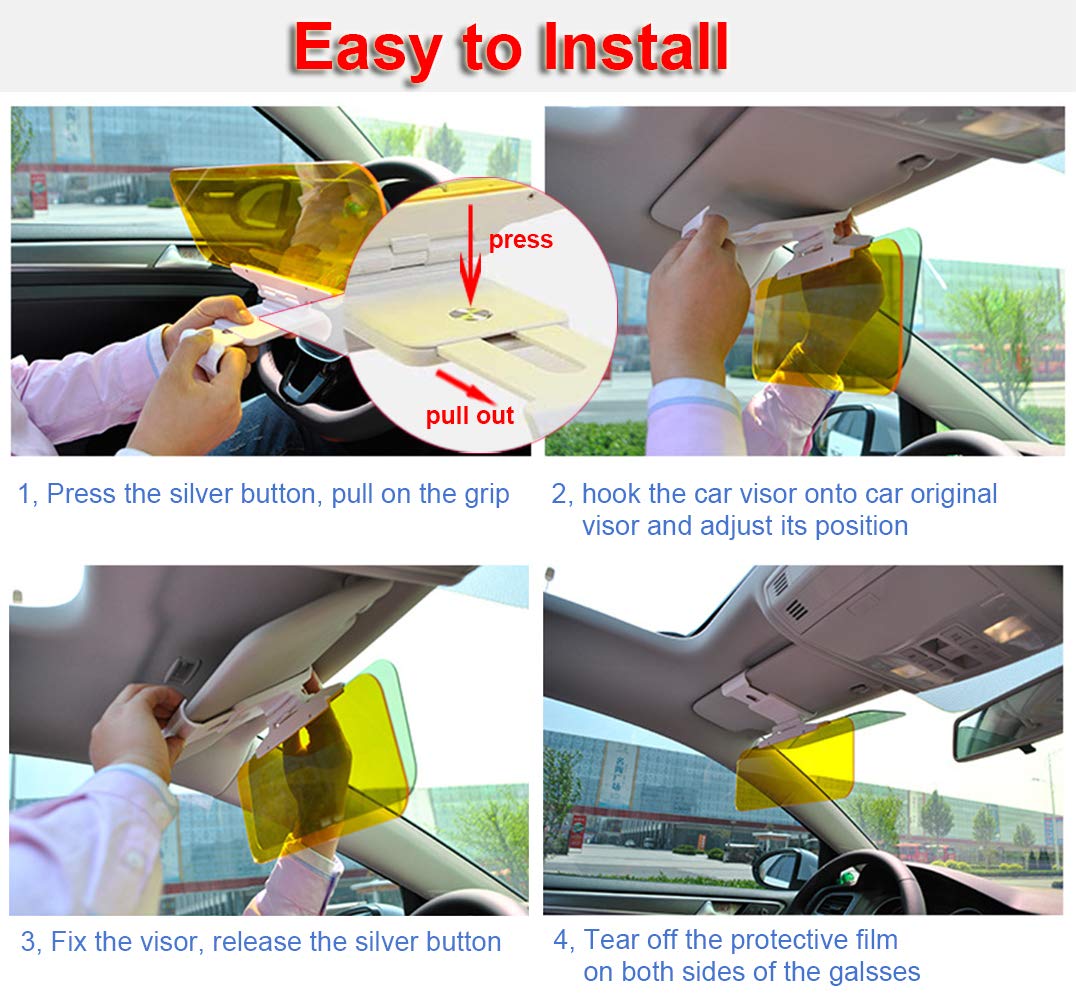 Trek power Car Sun Visor with easy button Anti-install