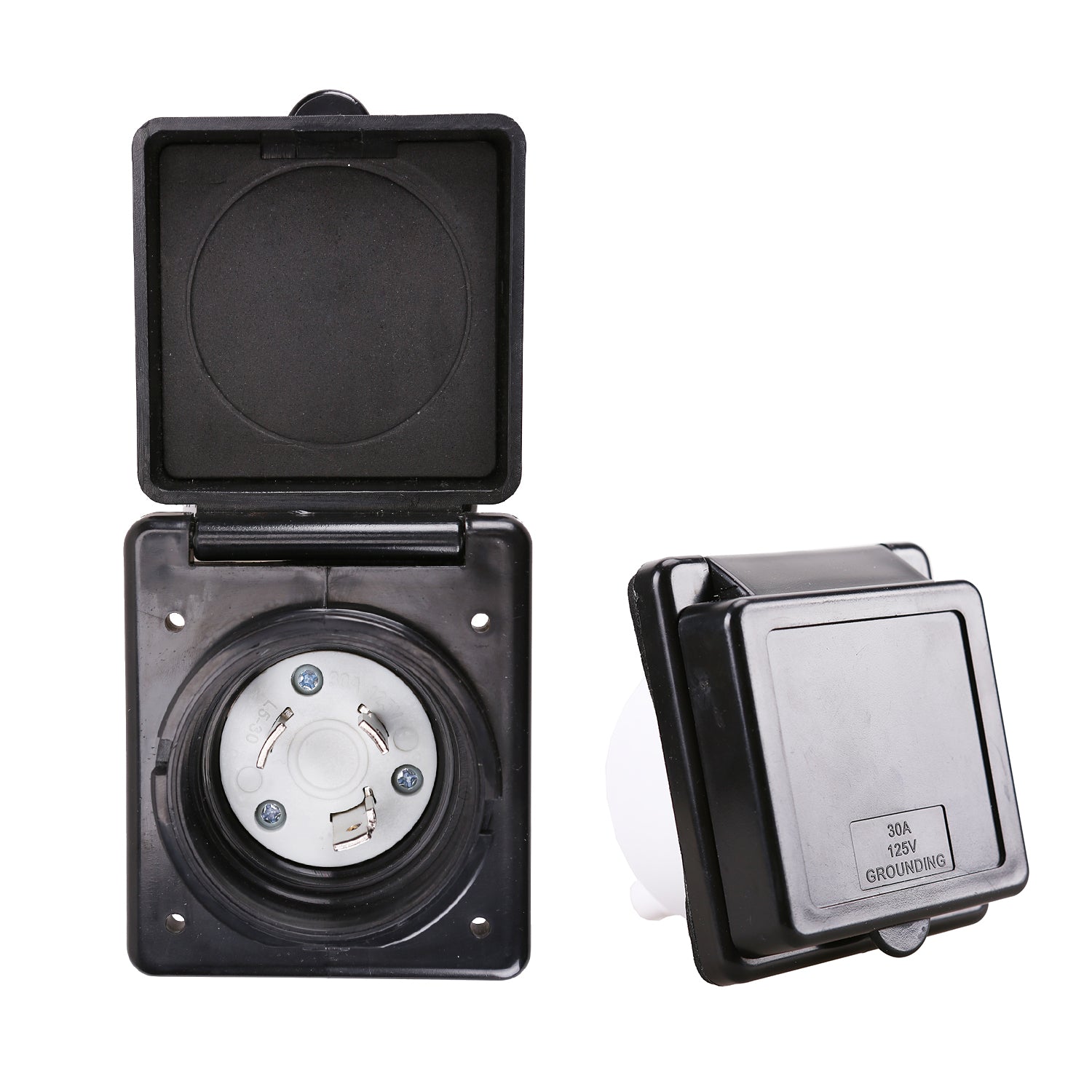 TrekPower 30A twist Lock RV Power Inlet black-RV060B