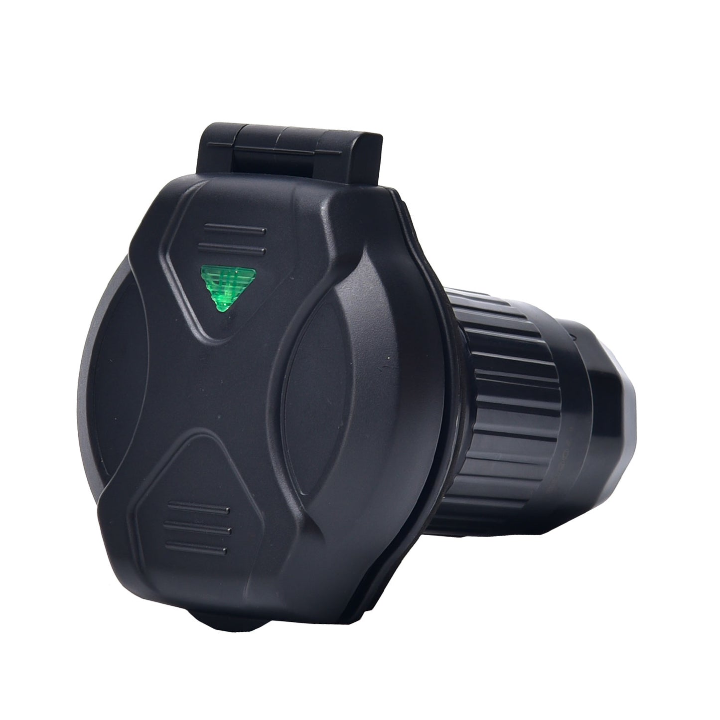50A Twist Lock RV Power Inlet with LED Light- BLACK (RV065BL) TrekPower
