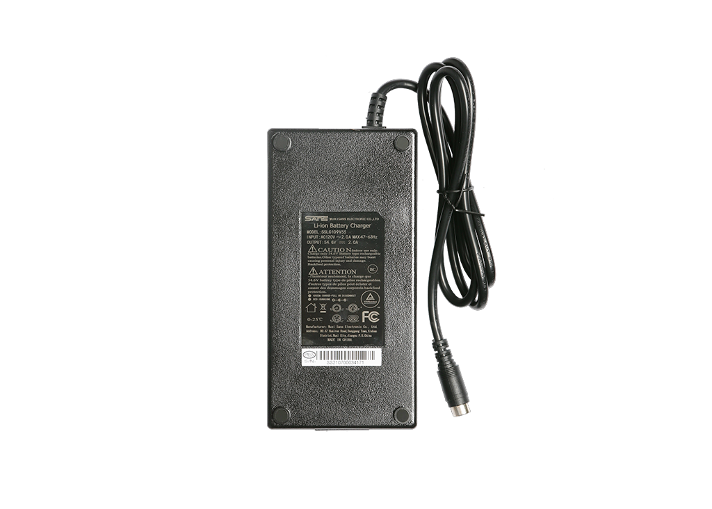 54.6V 2A Power Supply Adapter Charger for 48V Li-ion Lithium Battery Round female plug