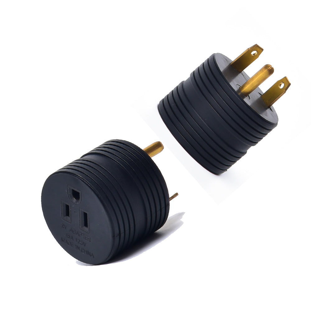 The round power adapter plug black