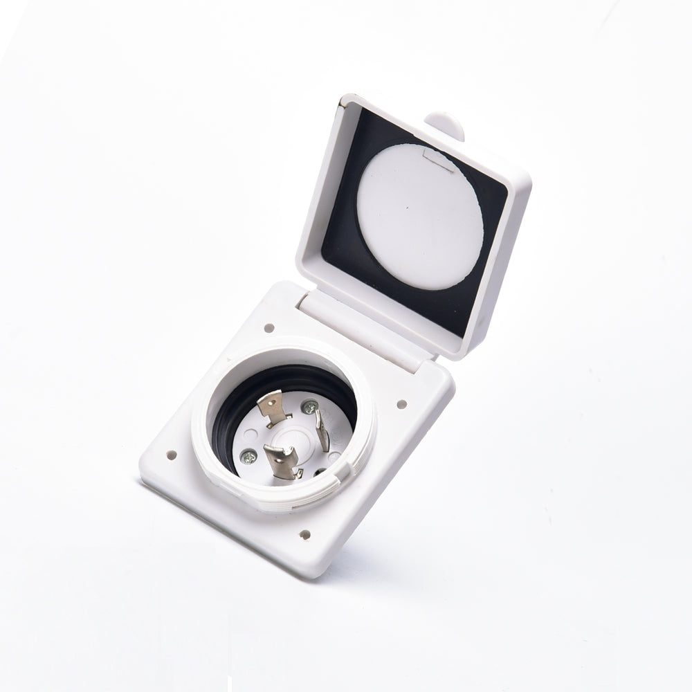 TrekPower 30A RV power inlet - White RV060(500RV001)