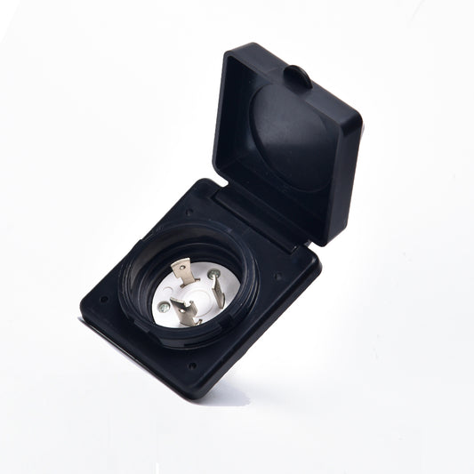 TrekPower 30A RV power inlet -Black RV060B(500RV002)