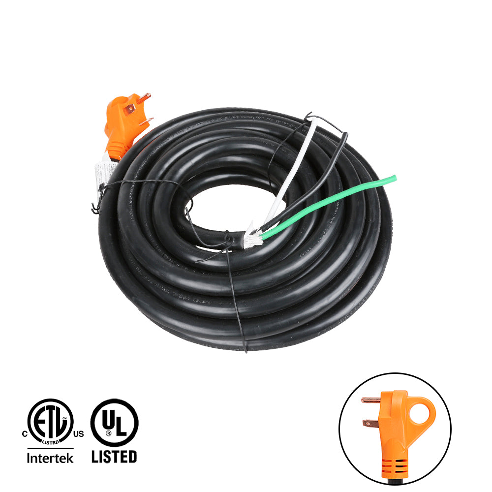 30 AMP 3 Wire with Loose End RV Power Cord With Finger Grip With Polarity Indicator Cord 30ft TrekPower