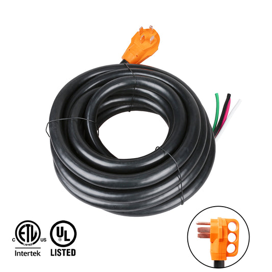 50AMP  4Wire with  Loose End RV Power Cord With Finger Grip With Polarity Indicator Cord 30ft TrekPower