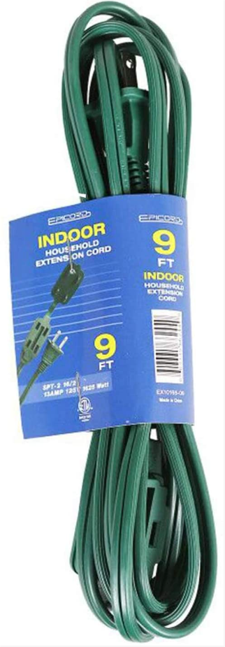 Extension Cord with Foot Switch Green 9FT 16/2 SPT-2  ETL Listed（10165-09/09F）
