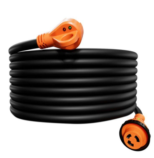 RV Extension Cord 30 Amp 25ft Twist Lock with Signal Light 