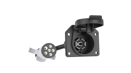 TrekPower 6-Way Round to 7-Way RV Blade Trailer Adapter