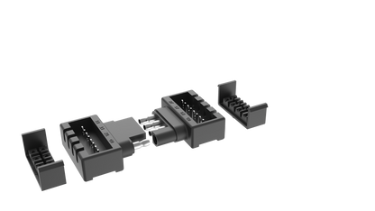 TrekPower 4-Way Flat Insta-Plug Trailer Connector Kit, Vehicle & Trailer Ends