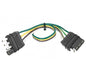 TrekPower 12 ft 4-Way Flat Trailer Wiring Extension, Male to Female Molded Connector
