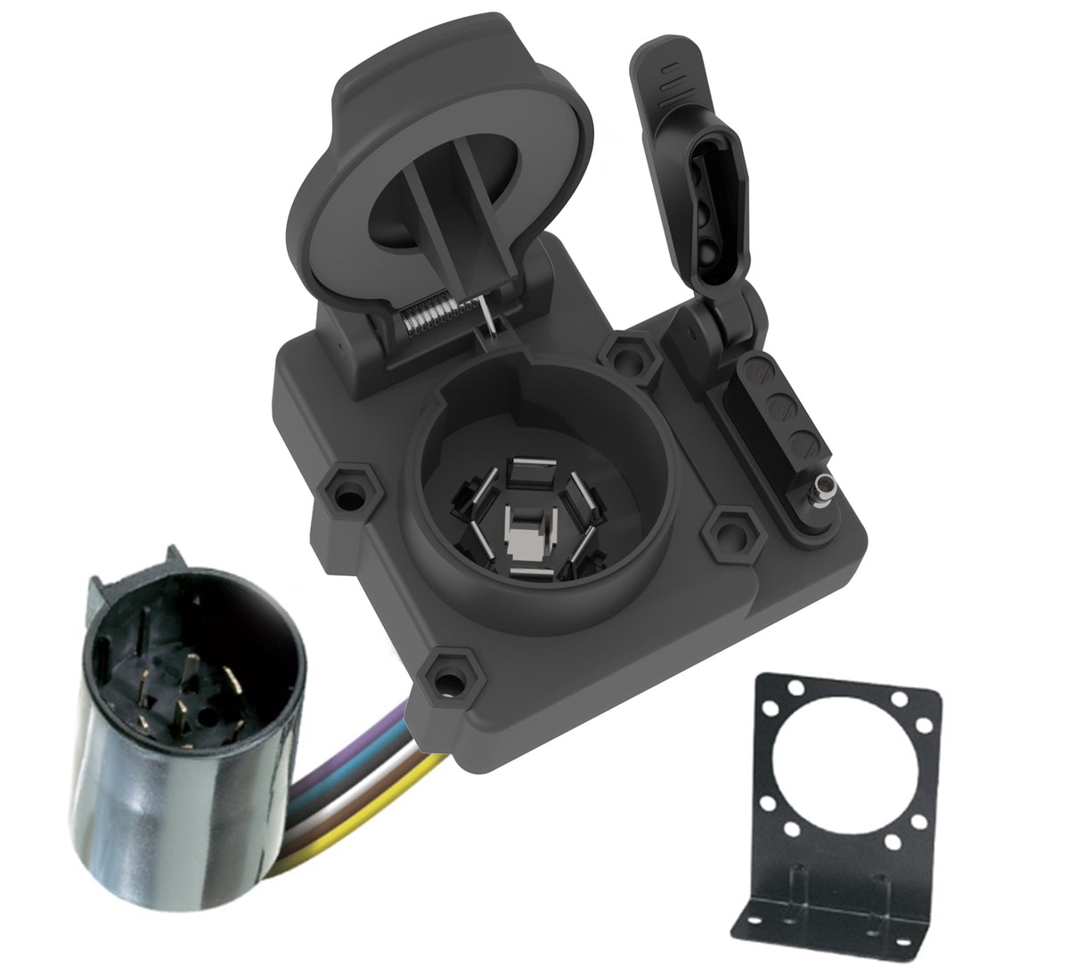 TrekPower 7-Way RV Blade & 4-Way Flat Multi-Tow Connector Kit