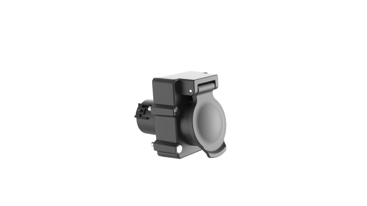 TrekPower 7-Way RV Blade Vehicle-Side Trailer Socket with Protective Cover, Mounting Bracket and Hardware