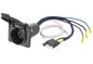 TrekPower 4-Way Flat to 7-Way RV Blade Trailer Wiring Adapter, Pre-Wired Vehicle-Side Socket with Cover and Ground Lead