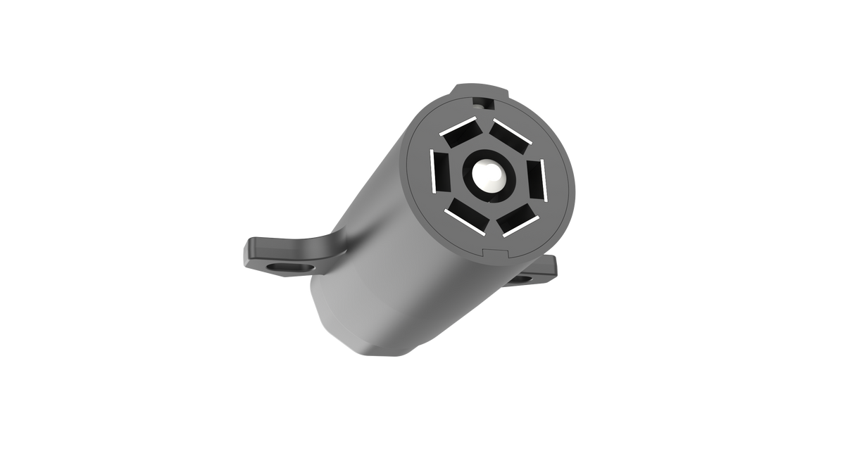 TrekPower 7-Way RV Blade Trailer-Side Plug Connector