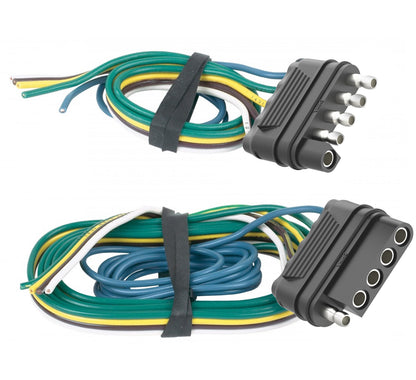 TrekPower 5-Way Flat Trailer Wiring Harness Kit, 12 in Trailer End & 48 in Vehicle End
