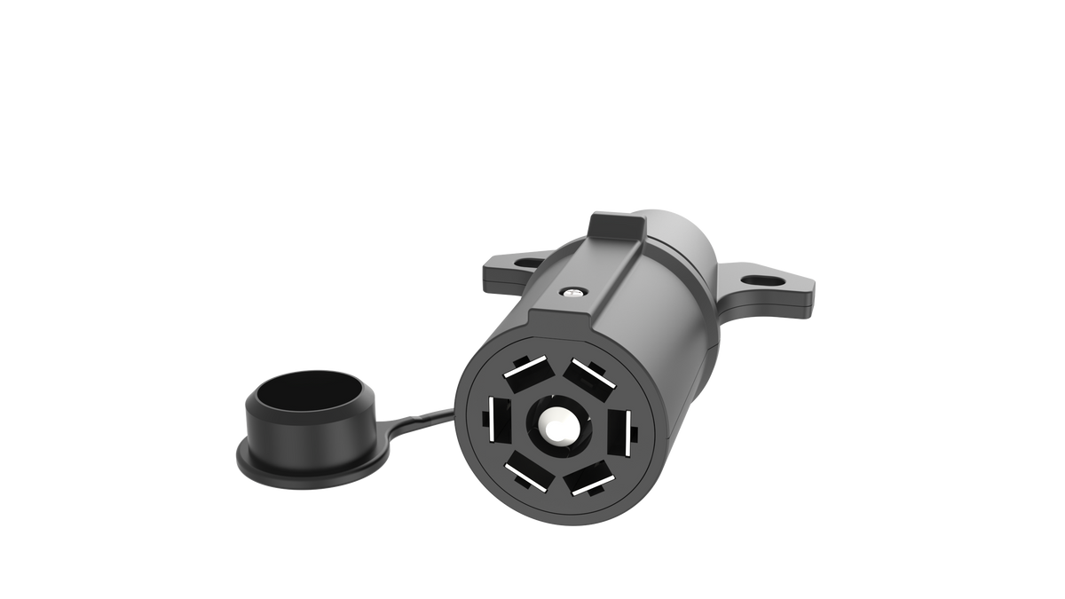 TrekPower 7-Way RV Blade to 6-Way Round Trailer Adapter