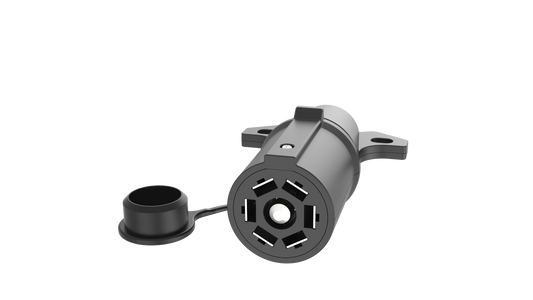 TrekPower 7-Way RV Blade to 6-Way Round Trailer Adapter