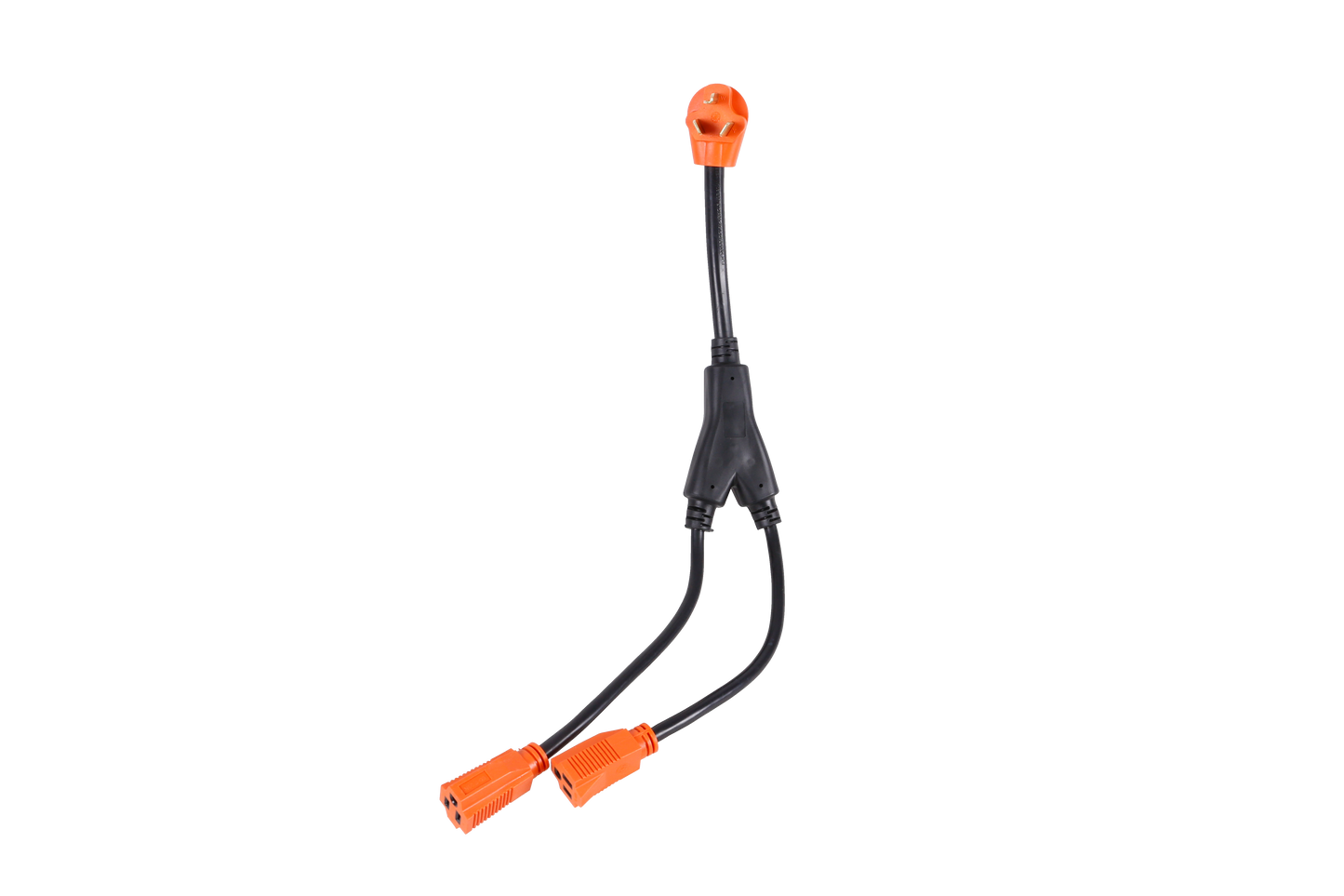 TrekPower 30 Amp Dryer Y Adapter Splitter, 3-Prong NEMA 10-30P Male Plug to Two 5-15R Female Receptacles