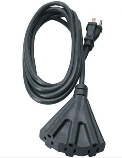 3 Conductor SJTW Multi-tap Outdoor Extension Cords Flabellate