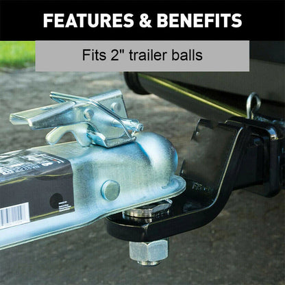 TrekPower Straight Tongue Trailer Coupler for 2" Ball, 2" Channel, 3,500 lb