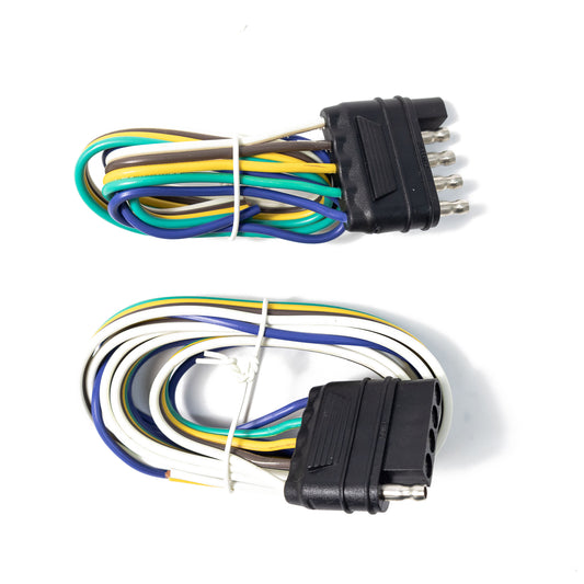 TrekPower 5-way flat trailer and vehicle connector set with 12-inch color-coded wire leads