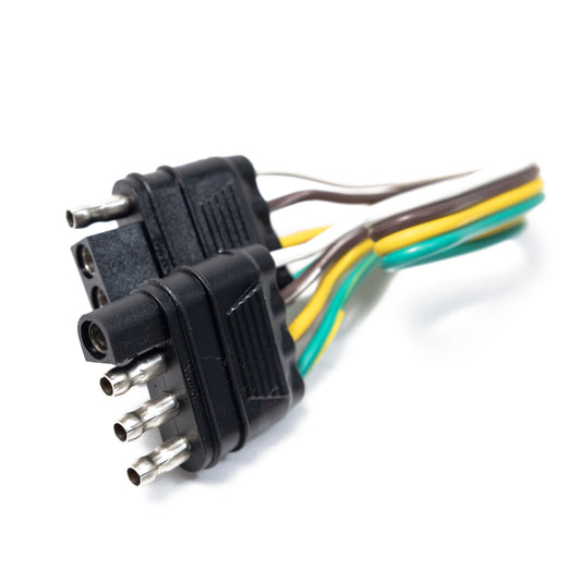 TrekPower 12 in 4-Way Flat Trailer Wiring Extension with Cover