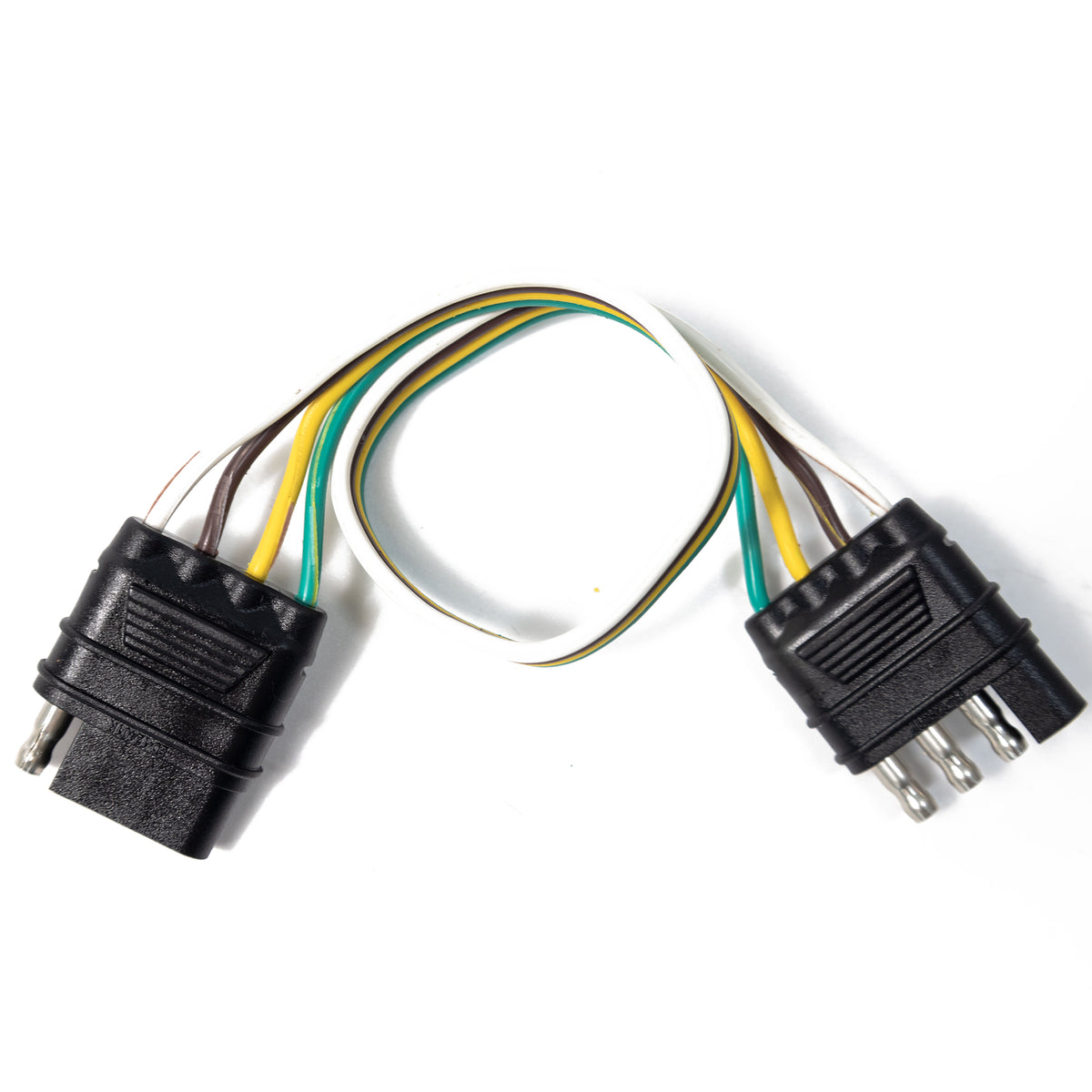 TrekPower 12 in 4-Way Flat Trailer Wiring Extension with Cover
