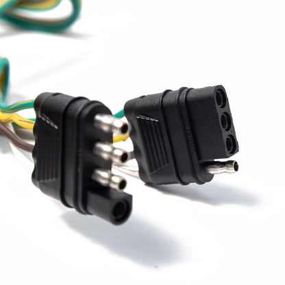 TrekPower 4-Wire Flat Trailer Connector Set with 6 Splices, 12 in Trailer End & 48 in Vehicle End