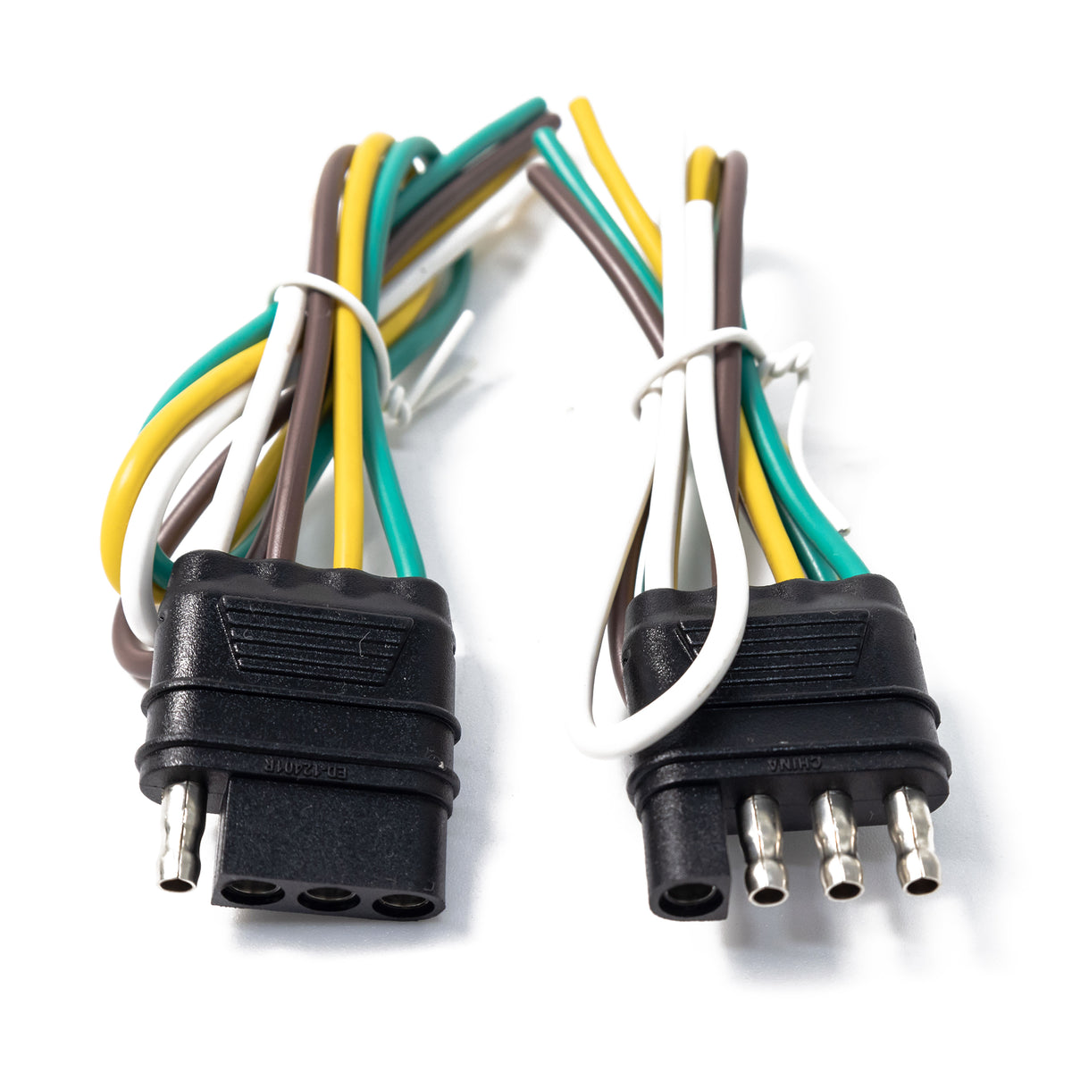 TrekPower 4-Way Flat Trailer Wiring Harness Kit, 12 in Trailer End & 48 in Vehicle End