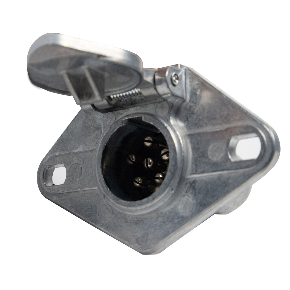 TrekPower 6-Pole Round Metal Vehicle-Side Trailer Socket