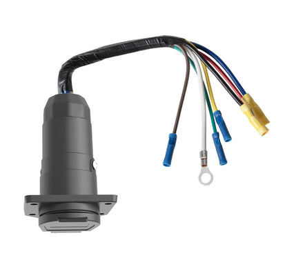 TrekPower Pre-Wired 7-Way RV Blade Vehicle-Side Trailer Socket