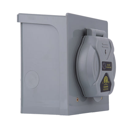 TrekPower 50 Amp Generator Power Inlet Box, NEMA SS2-50P Twist Lock, Weatherproof Plastic Housing