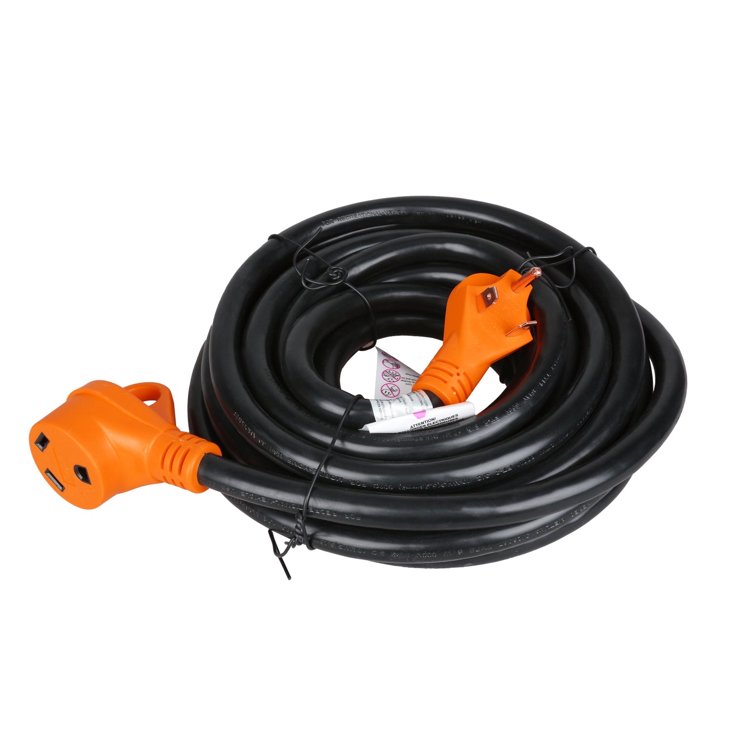 25ft/50FT extension cord. 30 AMP.125 volts. ETL Approved. orange