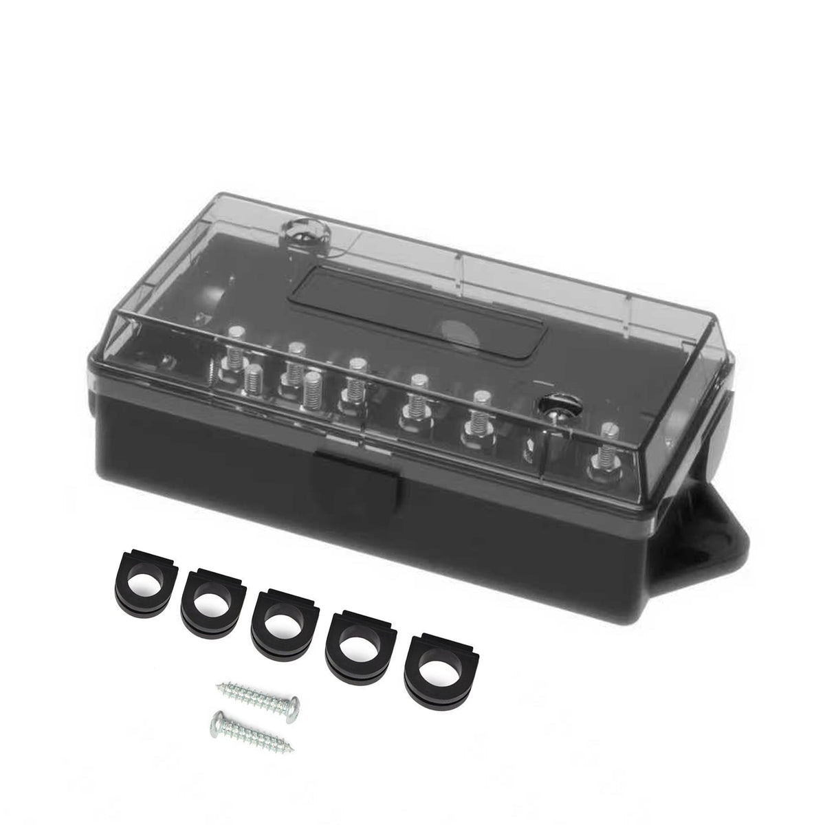 TrekPower 7-Terminal Trailer Wiring Junction Box with Clear Cover