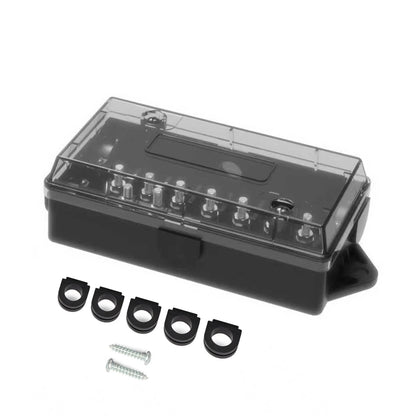 TrekPower 7-Terminal Trailer Wiring Junction Box with Clear Cover