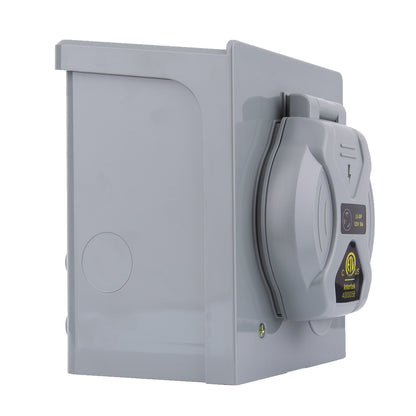 TrekPower 30 Amp Generator Power Inlet Box, NEMA L5-30P Twist Lock, Weatherproof Plastic Housing, ETL Listed