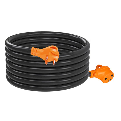TrekPower 30 Amp 50 ft RV Extension Cord with LED Power Indicator
