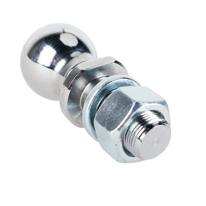 TrekPower 2" chrome trailer hitch ball, 1" x 2-1/8" shank, 6,000 lbs with nut and washer