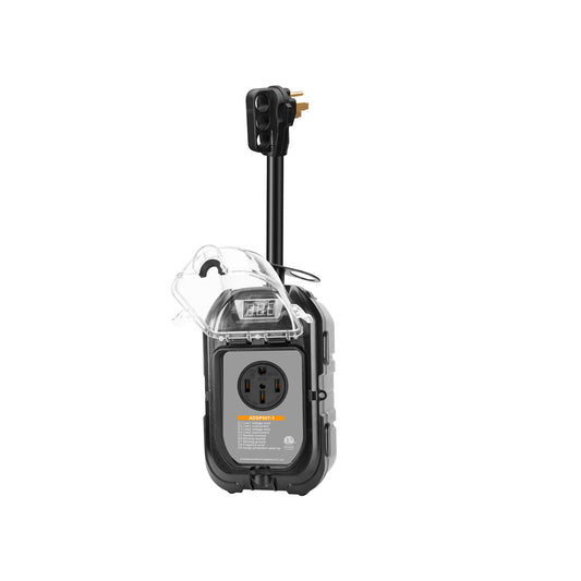 TrekPower 50Amp RV Surge Protector with Waterproof Cover and Auto Shut