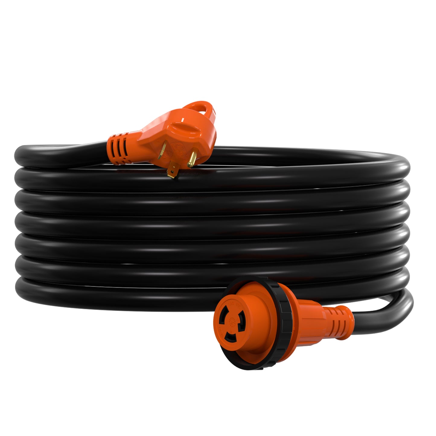 TrekPower 30 Amp 25 ft RV Extension Cord with Locking Connector and LED Power Indicator