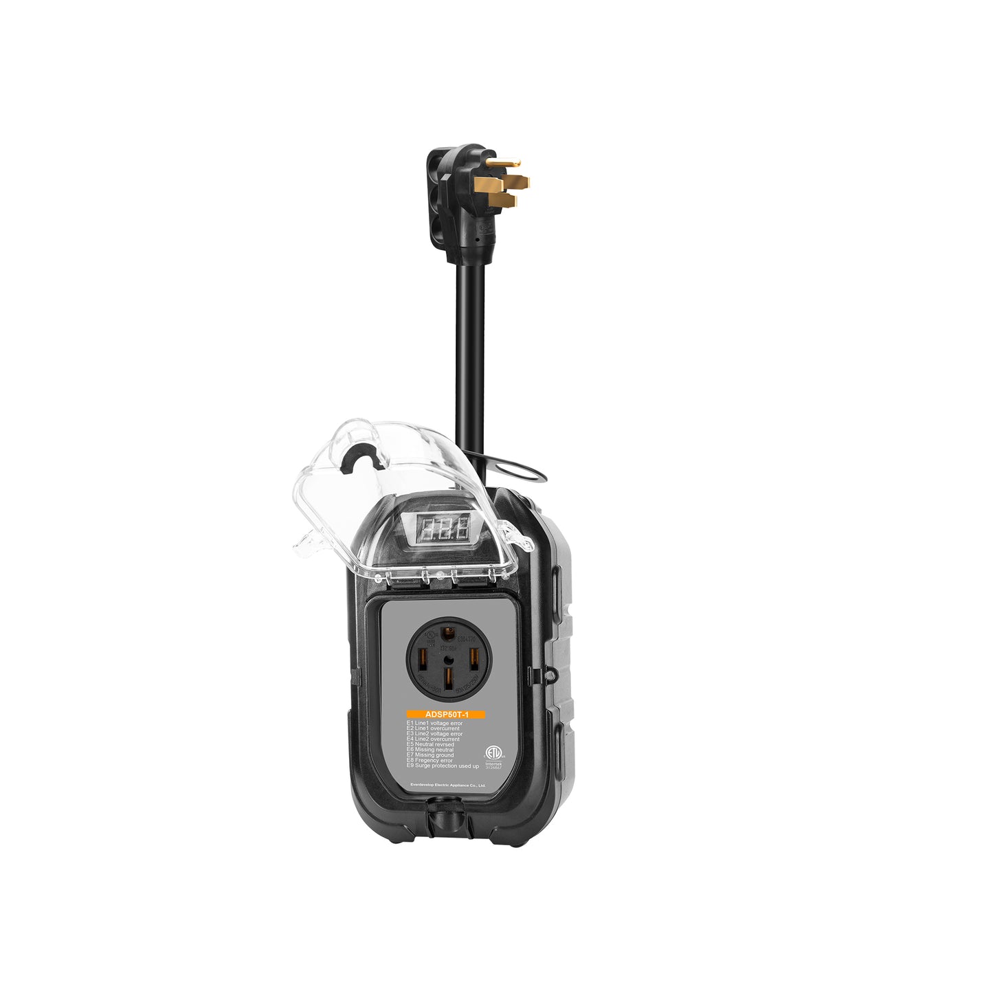 TrekPower 50Amp RV Surge Protector with Waterproof Cover and Auto Shut