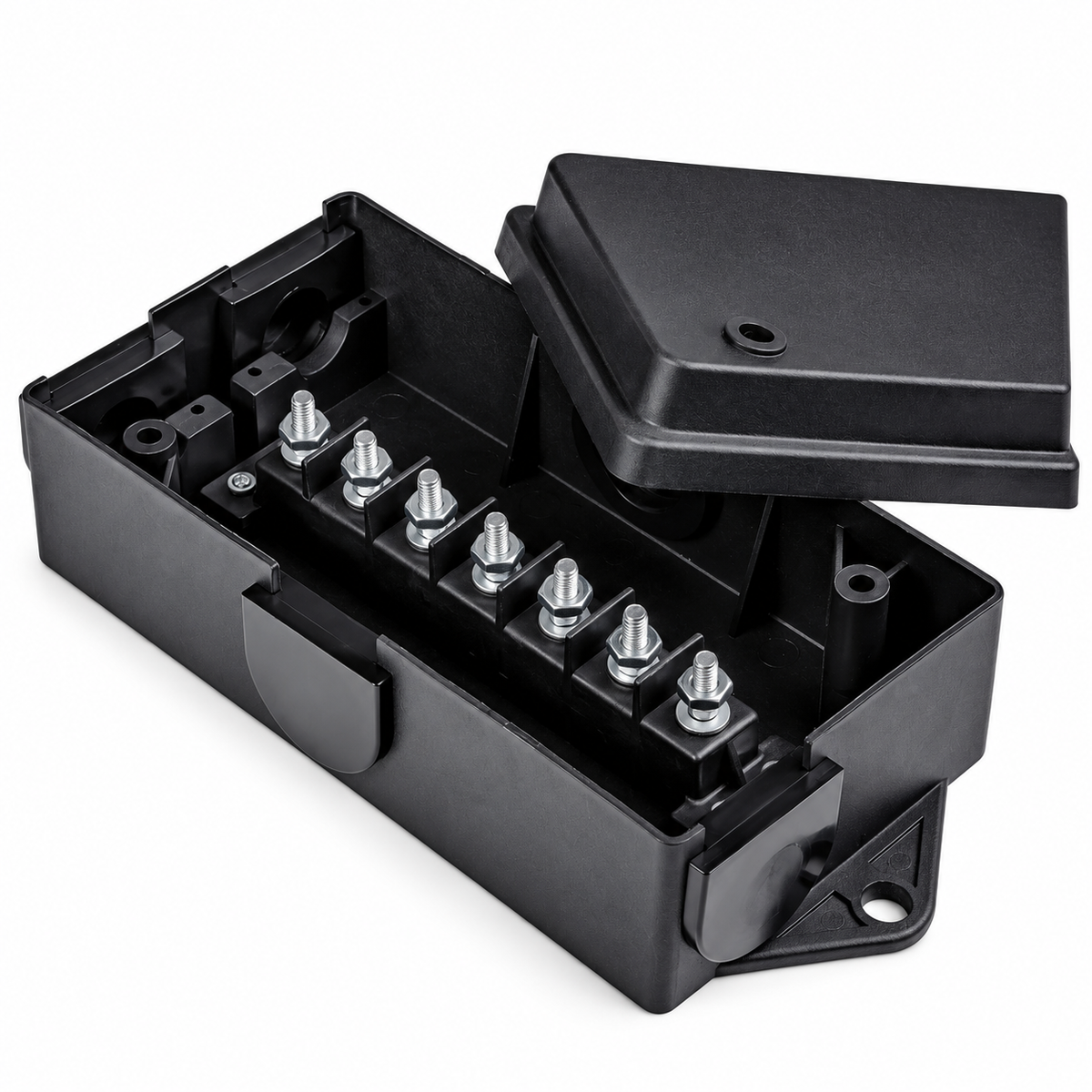 TrekPower 7-Terminal Trailer Wiring Junction Box with Grommets