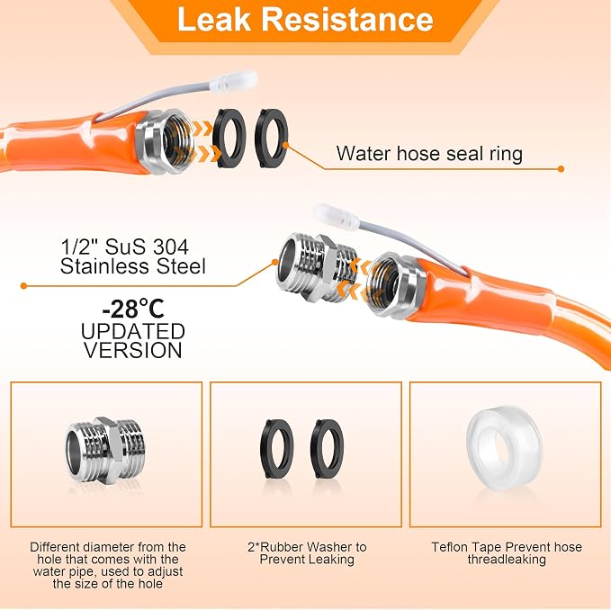 Heated RV Water Hose – Freeze Protection to -45°F