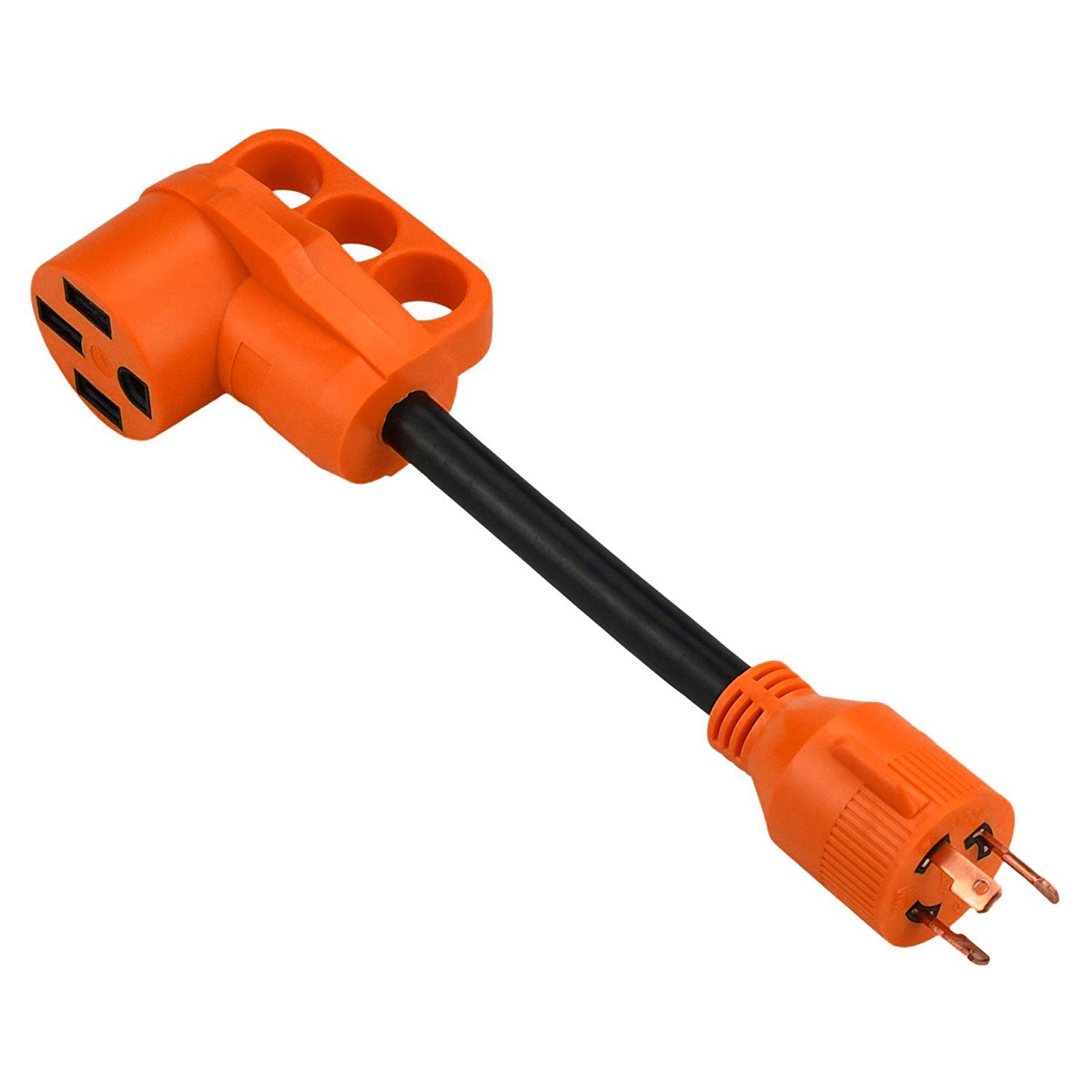 TrekPower 30 Amp to 50 Amp RV Generator Adapter Cord, NEMA L5-30P Male to 14-50R Female